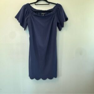 Elegant Blue Off-Shoulder Dress‎